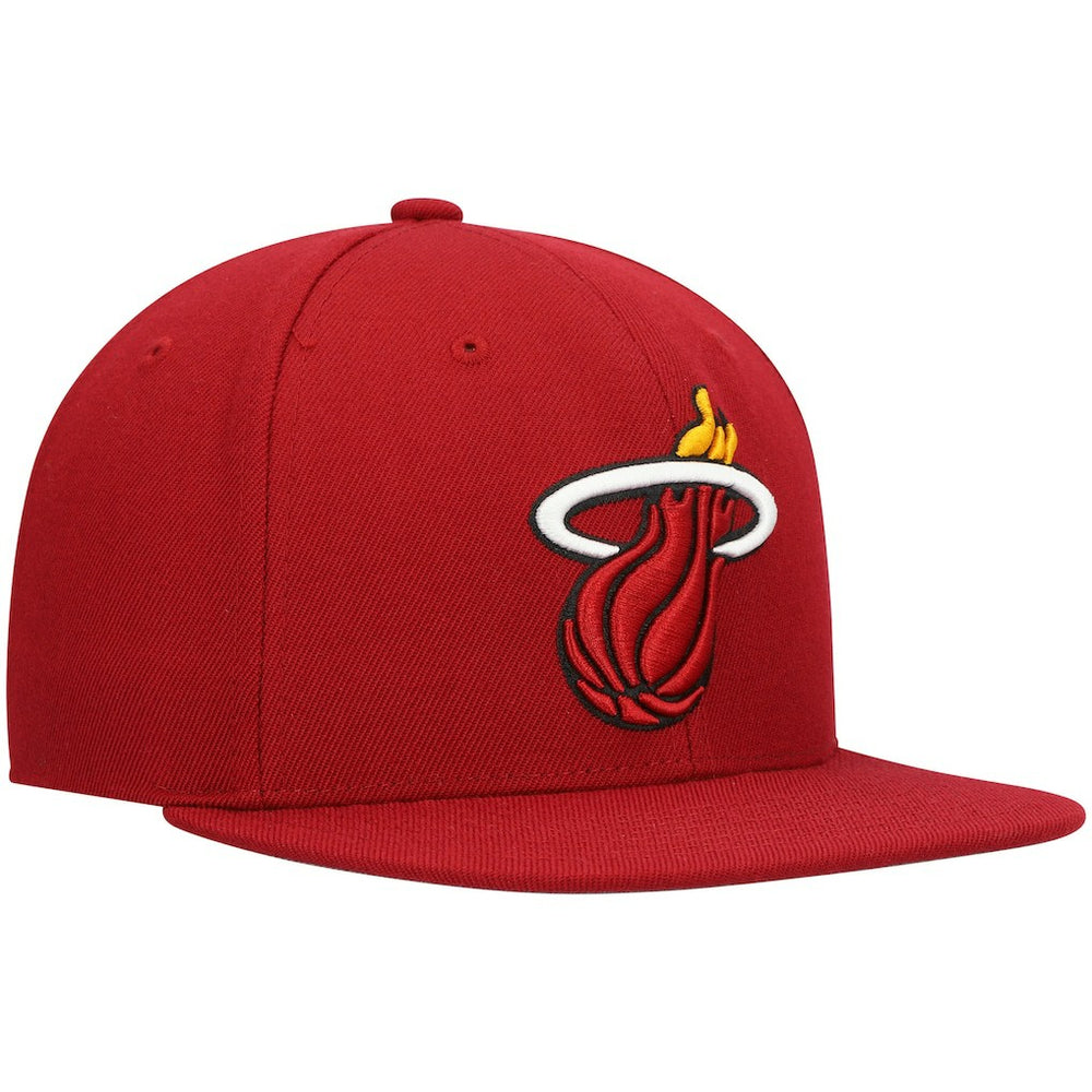 Miami Heat Ground 2.0 Snapback Hat Red | Mitchell & Ness online