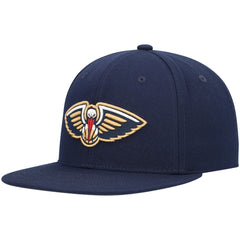 New Orleans Pelicans Ground 2.0 Snapback Hat Navy | Mitchell & Ness US