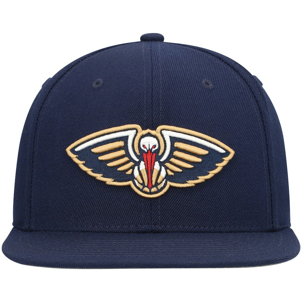 New Orleans Pelicans Ground 2.0 Snapback Hat Navy | Mitchell & Ness US