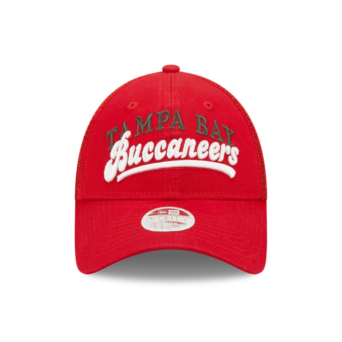Tampa Bay Buccaneers New Era Women's Team Trucker 9FORTY Snapback Hat Red