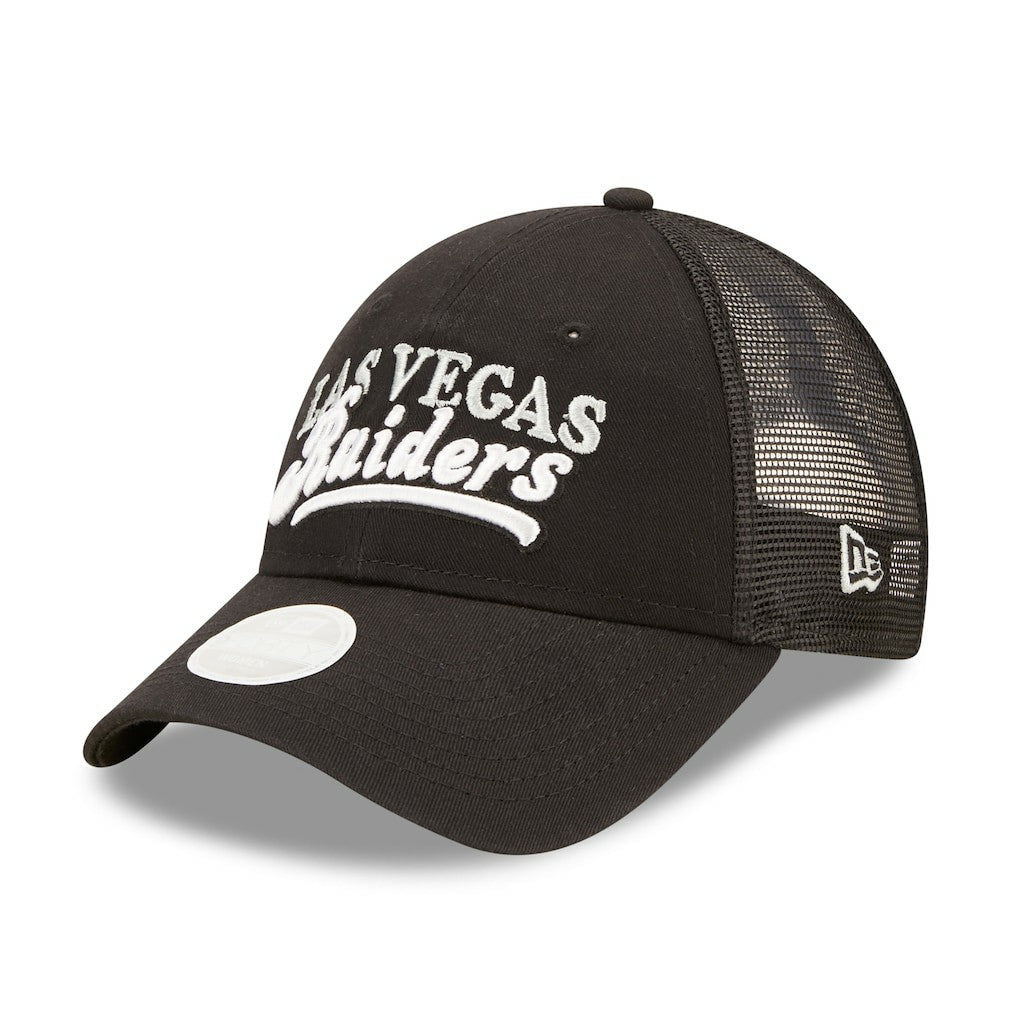 Las Vegas Raiders New Era Women's Team Trucker 9FORTY Snapback Hat Black
