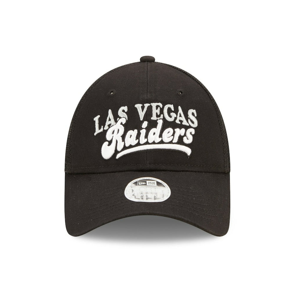 Las Vegas Raiders New Era Women's Team Trucker 9FORTY Snapback Hat Black