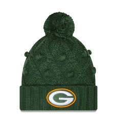Green Bay Packers New Era Women's Toasty Cuffed Knit Hat with Pom Green