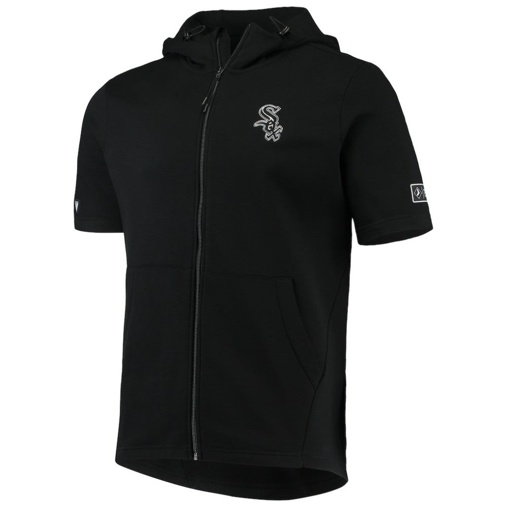 Chicago White Sox Levelwear Recruit Short Sleeve Full-Zip Hoodie Jacket - Black - MLB Online