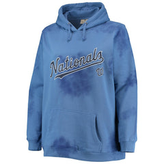 Washington Nationals Women's Plus Size Cloud Pullover Hoodie - Navy - MLB Lifestyle