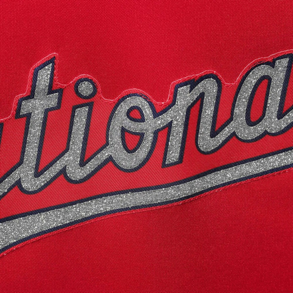 Washington Nationals Women's Plus Size Diva Notch Neck Raglan T-Shirt - Red - MLB Lifestyle