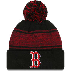 Boston Red Sox New Era Chilled Cuffed Knit Hat with Pom - Black - New Era Sale