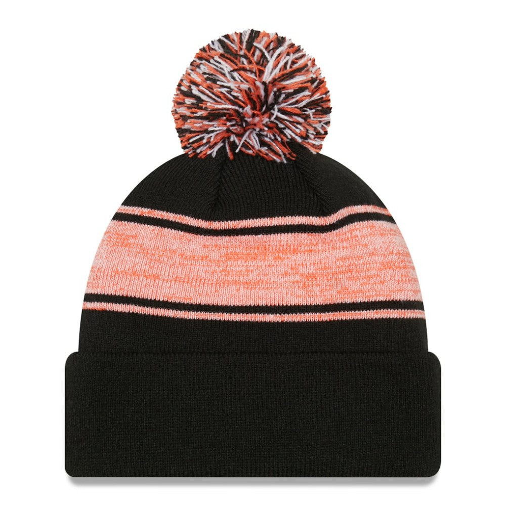 San Francisco Giants New Era Chilled Cuffed Knit Hat with Pom - Black - New Era Sale