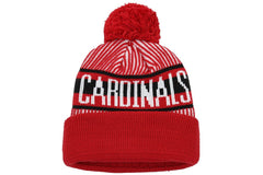 Arizona Cardinals New Era Youth Striped Cuffed Knit Hat with Pom Cardinal