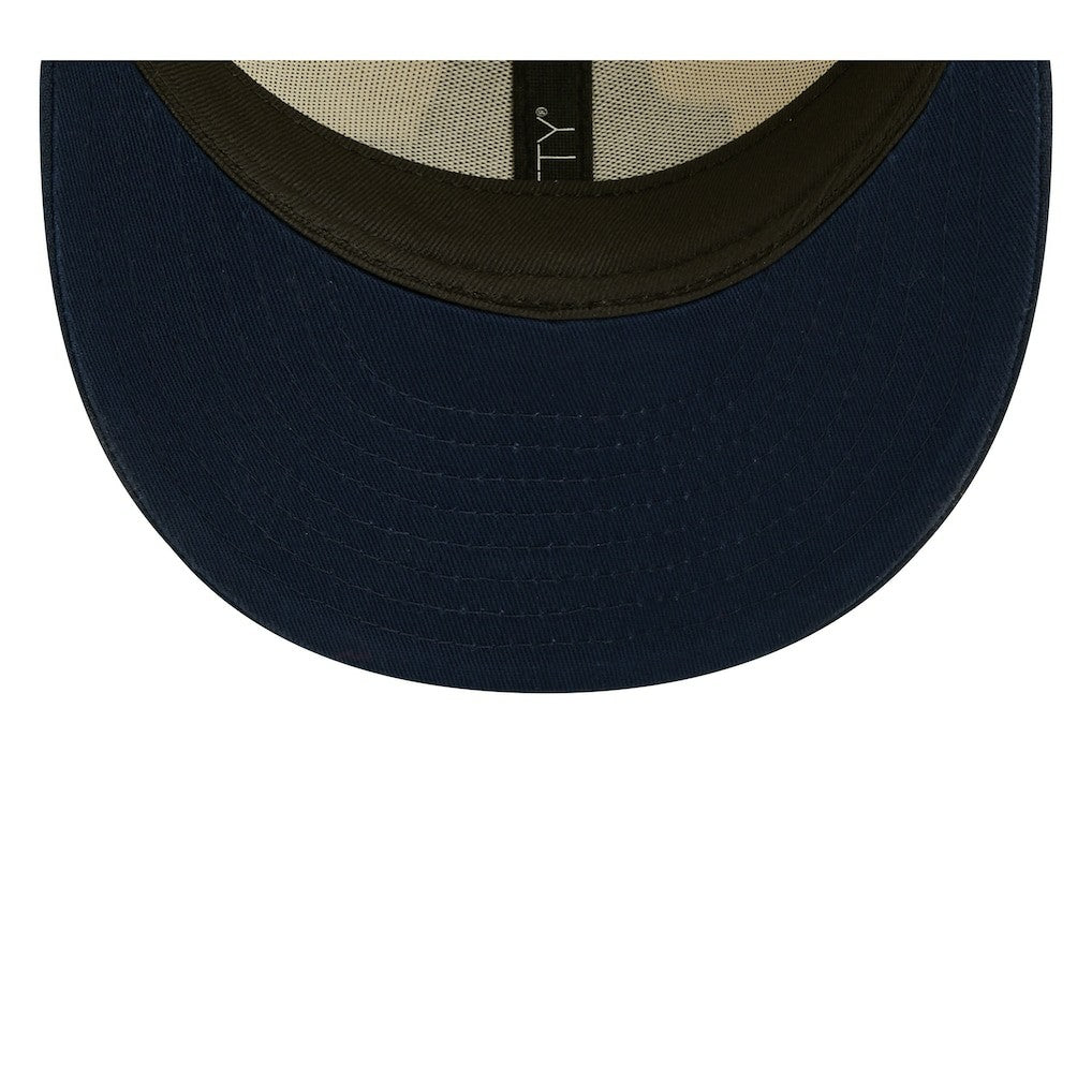 Dallas Cowboys New Era 2022 Sideline Low Profile 59FIFTY Fitted Hat Cream/Navy