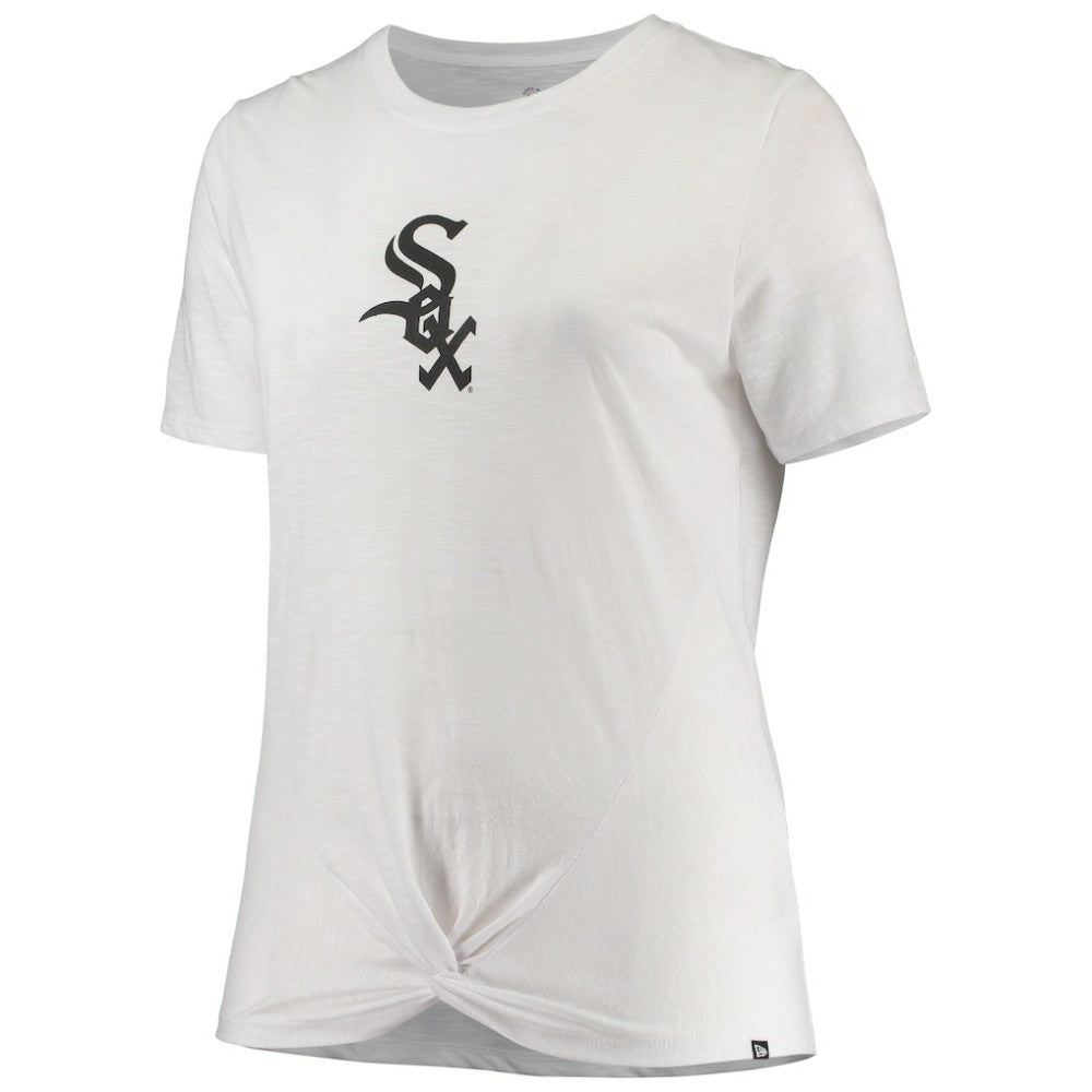 Chicago White Sox New Era Women's Plus Size 2-Hit Front Knot T-Shirt - White - New Era Online