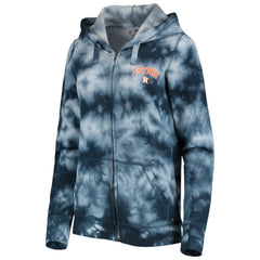 Houston Astros New Era Women's Tie-Dye Full-Zip Hoodie - Navy - New Era Discount