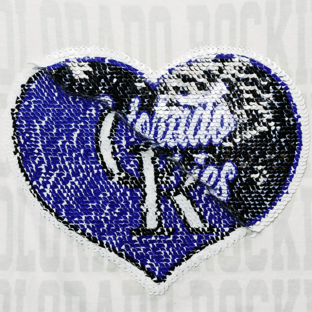 Colorado Rockies New Era Girls Youth Flip Sequin Heart Crop Top - White - New Era Discount