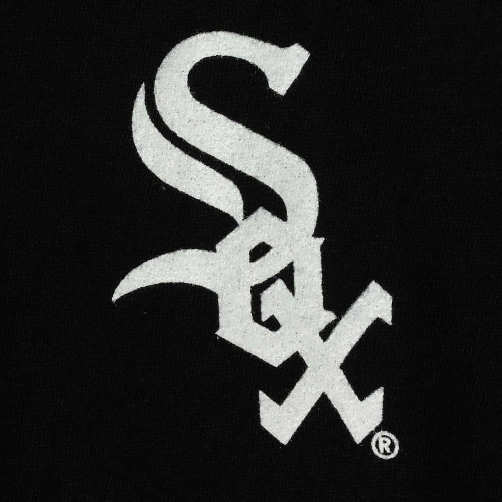 Chicago White Sox New Era Girls Youth Henley Tank Top - Black - New Era Discount