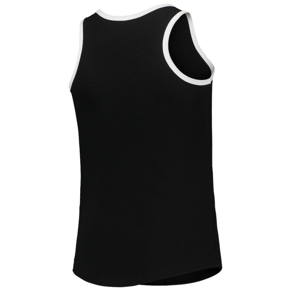 Chicago White Sox New Era Girls Youth Henley Tank Top - Black - New Era Discount