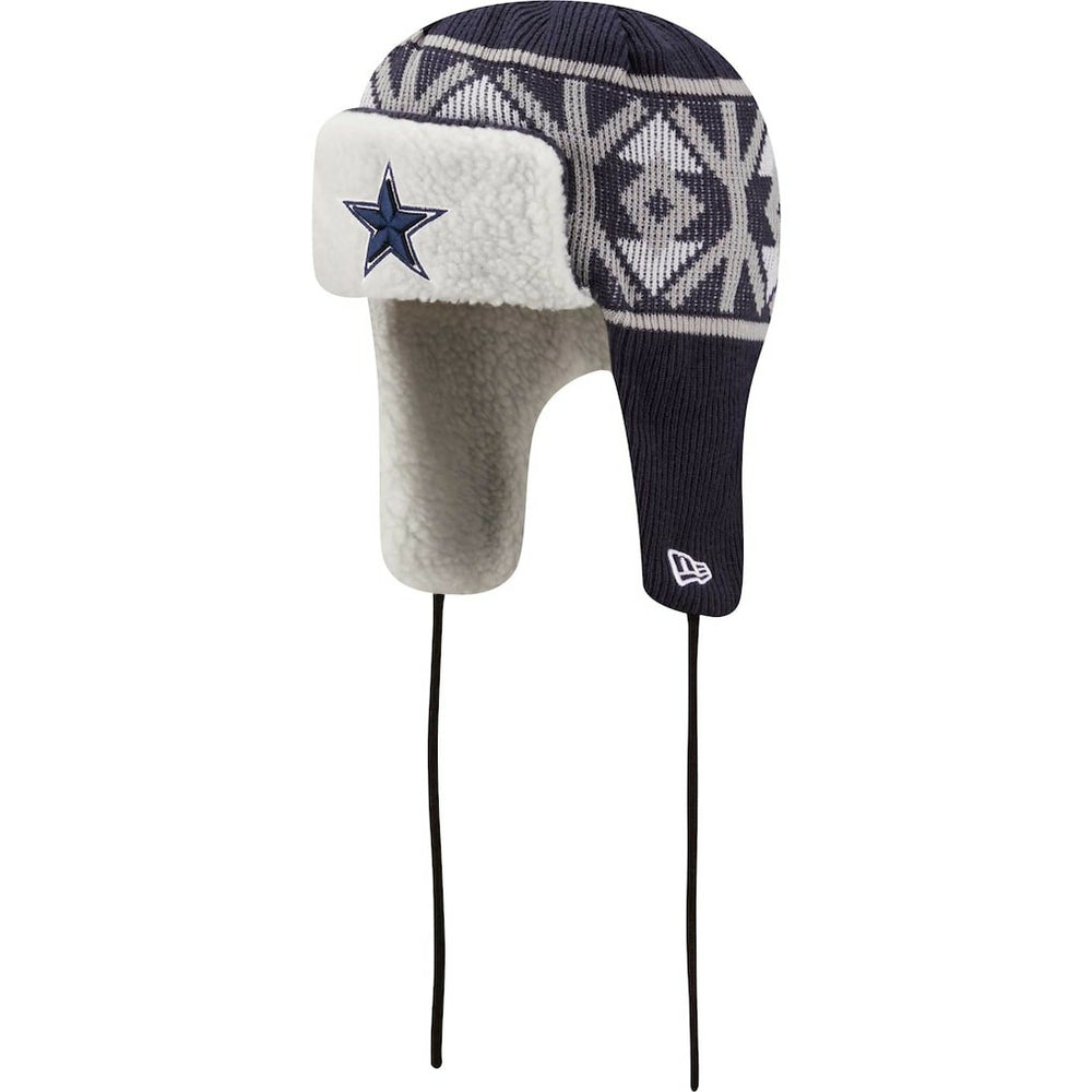 Dallas Cowboys New Era Knit Trapper Hat Navy