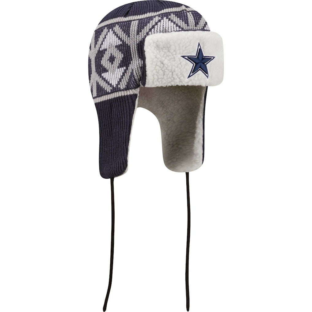 Dallas Cowboys New Era Knit Trapper Hat Navy