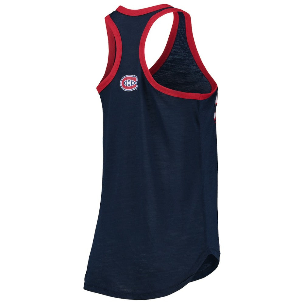 Montreal Canadiens G-III Sports by Carl Banks Women's Showdown Slub Racerback Tank Top - Navy - NHL 4685589