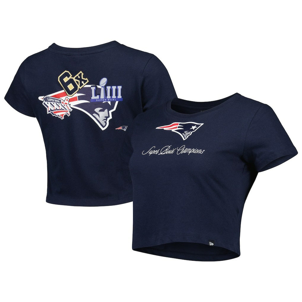New England Patriots New Era Women's Historic Champs T-Shirt Navy