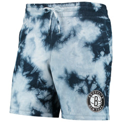 Brooklyn Nets Fleece Tie-Dye Shorts Blue | New Era Lifestyle
