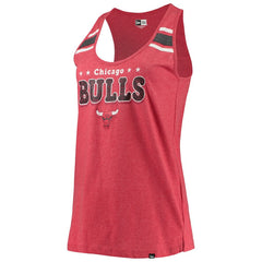 Chicago Bulls Women's Scoop-Neck Racerback Tank Top for sale Heathered Red | New Era discount