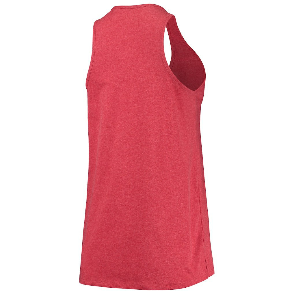 Chicago Bulls Women's Scoop-Neck Racerback Tank Top for sale Heathered Red | New Era discount