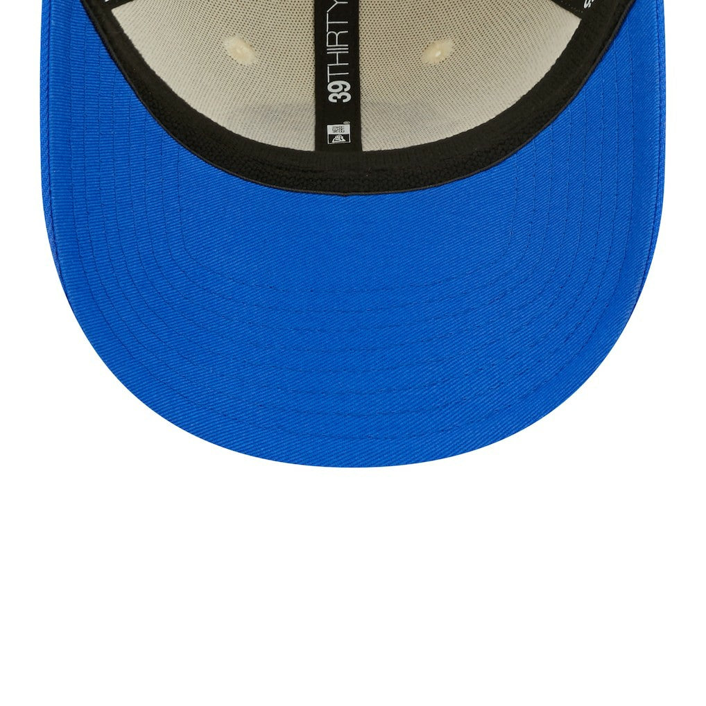 Los Angeles Rams New Era 2022 Sideline 39THIRTY 2-Tone Flex Hat Cream/Royal