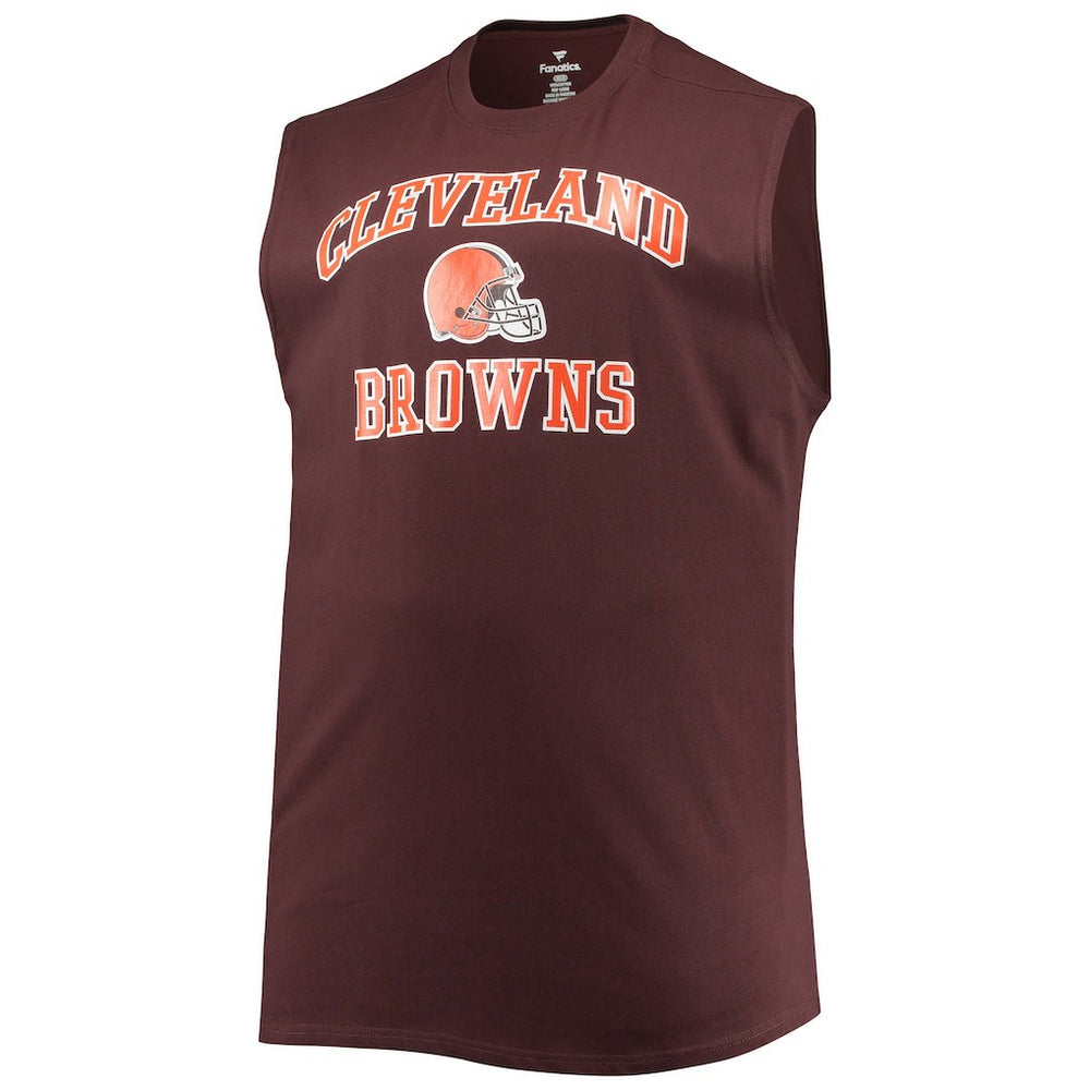 Cleveland Browns Big & Tall Muscle Tank Top Brown