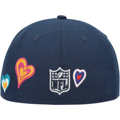 Dallas Cowboys New Era Chain Stitch Heart 59FIFTY Fitted Hat Navy