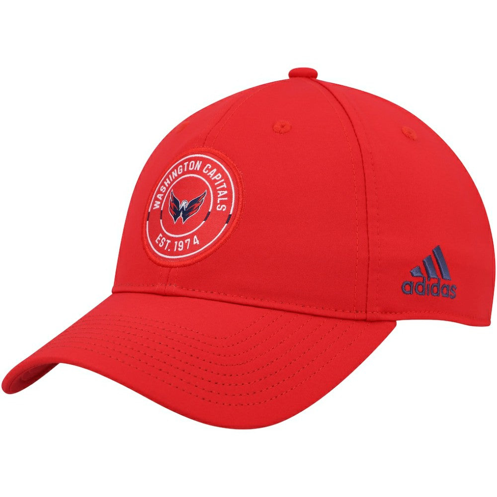 Washington Capitals adidas Team Circle Slouch Adjustable Hat - Red - NHL 4687102