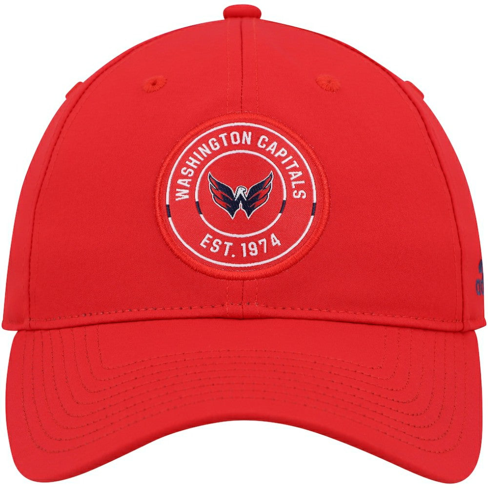 Washington Capitals adidas Team Circle Slouch Adjustable Hat - Red - NHL 4687102