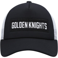 Vegas Golden Knights adidas Team Plate Trucker Snapback Hat - Black/White - NHL 4687145