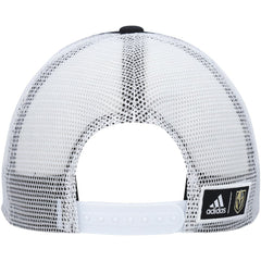 Vegas Golden Knights adidas Team Plate Trucker Snapback Hat - Black/White - NHL 4687145