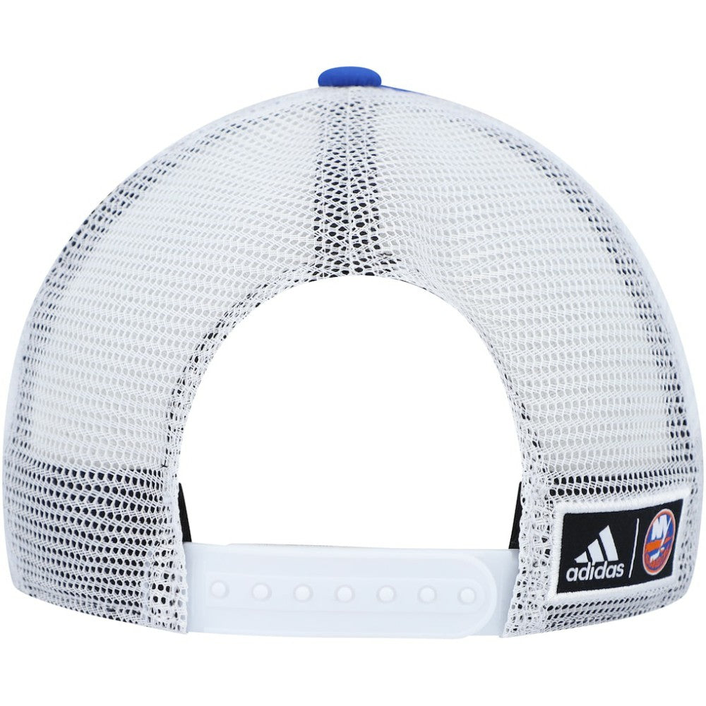 New York Islanders adidas Team Plate Trucker Snapback Hat - Royal/White - NHL 4687150