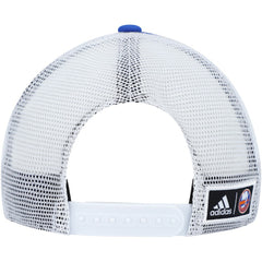 New York Islanders adidas Team Plate Trucker Snapback Hat - Royal/White - NHL 4687150