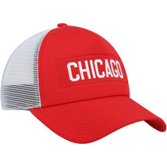 Chicago Blackhawks adidas Team Plate Trucker Snapback Hat - Red/White - NHL 4687158