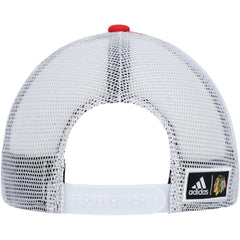 Chicago Blackhawks adidas Team Plate Trucker Snapback Hat - Red/White - NHL 4687158