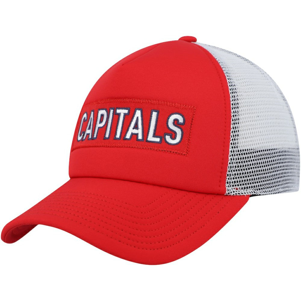 Washington Capitals adidas Team Plate Trucker Snapback Hat - Red/White - NHL 4687167