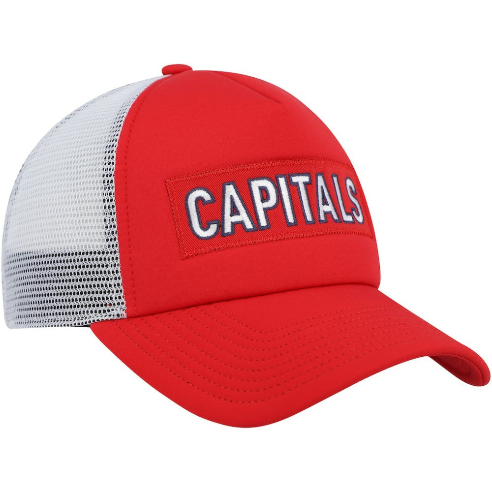 Washington Capitals adidas Team Plate Trucker Snapback Hat - Red/White - NHL 4687167