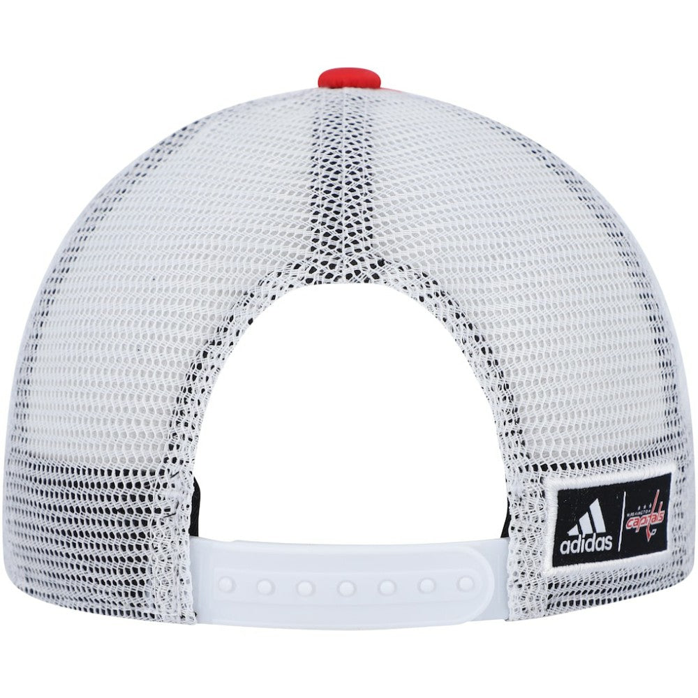 Washington Capitals adidas Team Plate Trucker Snapback Hat - Red/White - NHL 4687167