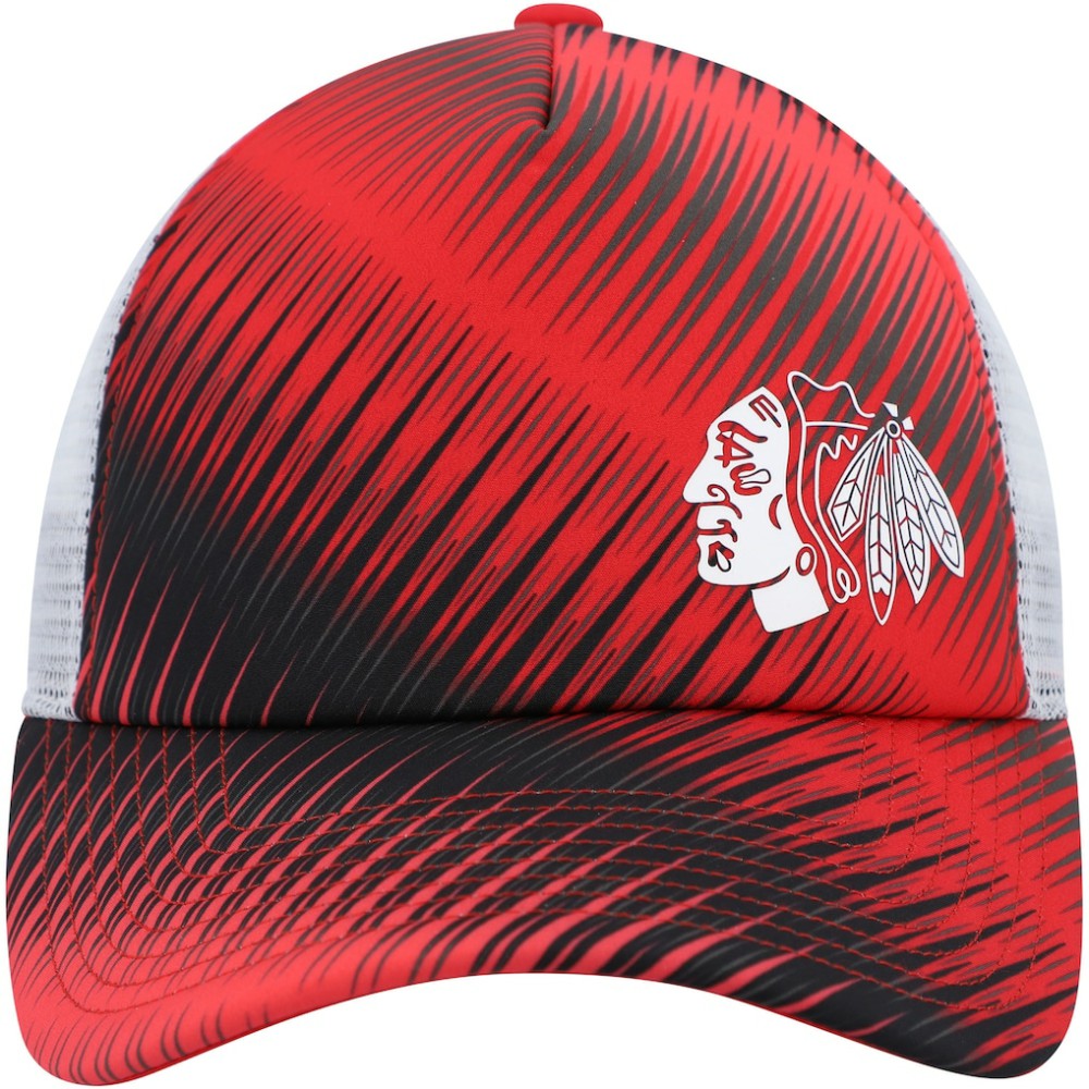 Chicago Blackhawks adidas Women's Graphic Foam Trucker Snapback Hat - Red/White - NHL 4688372