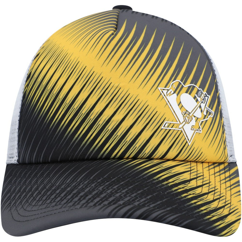 Pittsburgh Penguins adidas Women's Graphic Foam Trucker Snapback Hat - Black/White - NHL 4688387