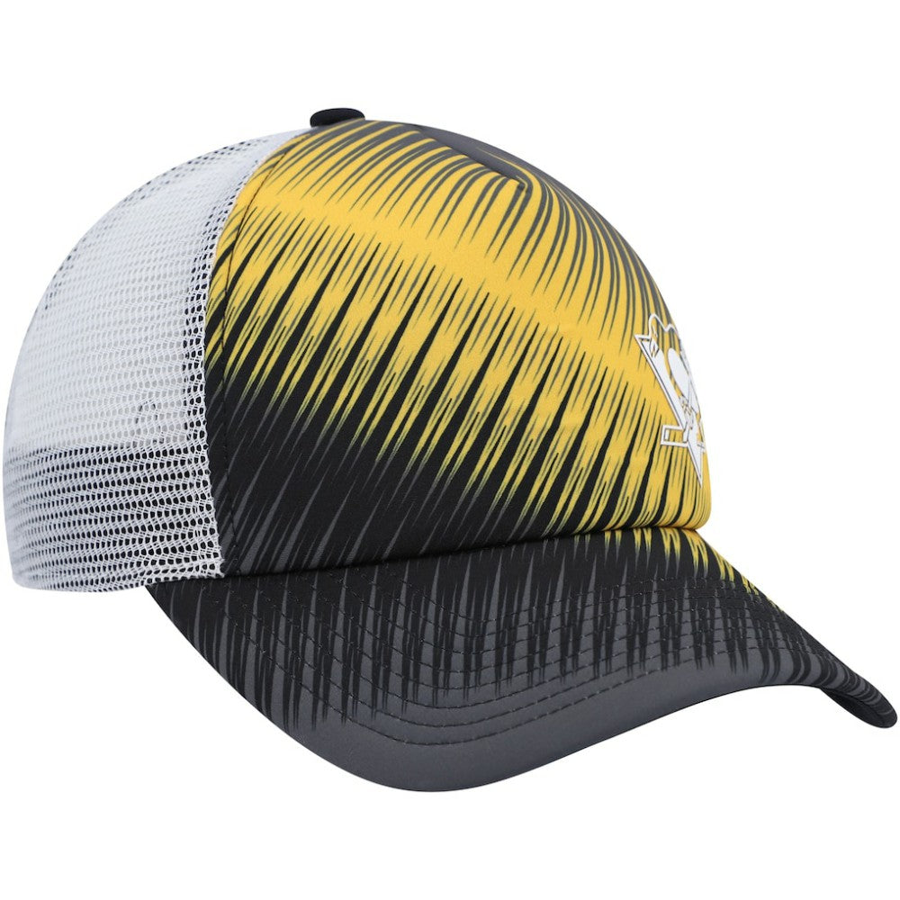 Pittsburgh Penguins adidas Women's Graphic Foam Trucker Snapback Hat - Black/White - NHL 4688387