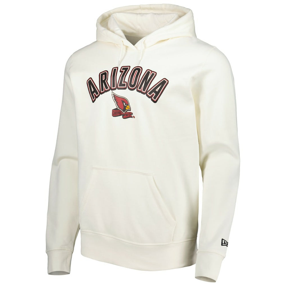 Arizona Cardinals New Era Sideline Chrome Pullover Hoodie Cream