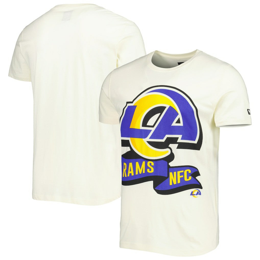 Los Angeles Rams New Era Sideline Chrome T-Shirt Cream