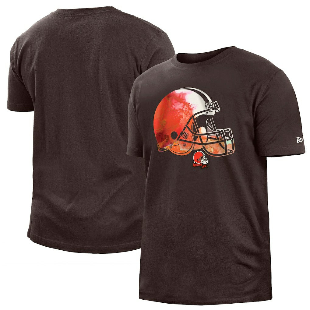 Cleveland Browns New Era 2022 Sideline Ink Dye T-Shirt Brown