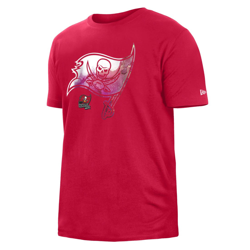 Tampa Bay Buccaneers New Era 2022 Sideline Ink Dye T-Shirt Red