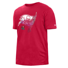 Tampa Bay Buccaneers New Era 2022 Sideline Ink Dye T-Shirt Red