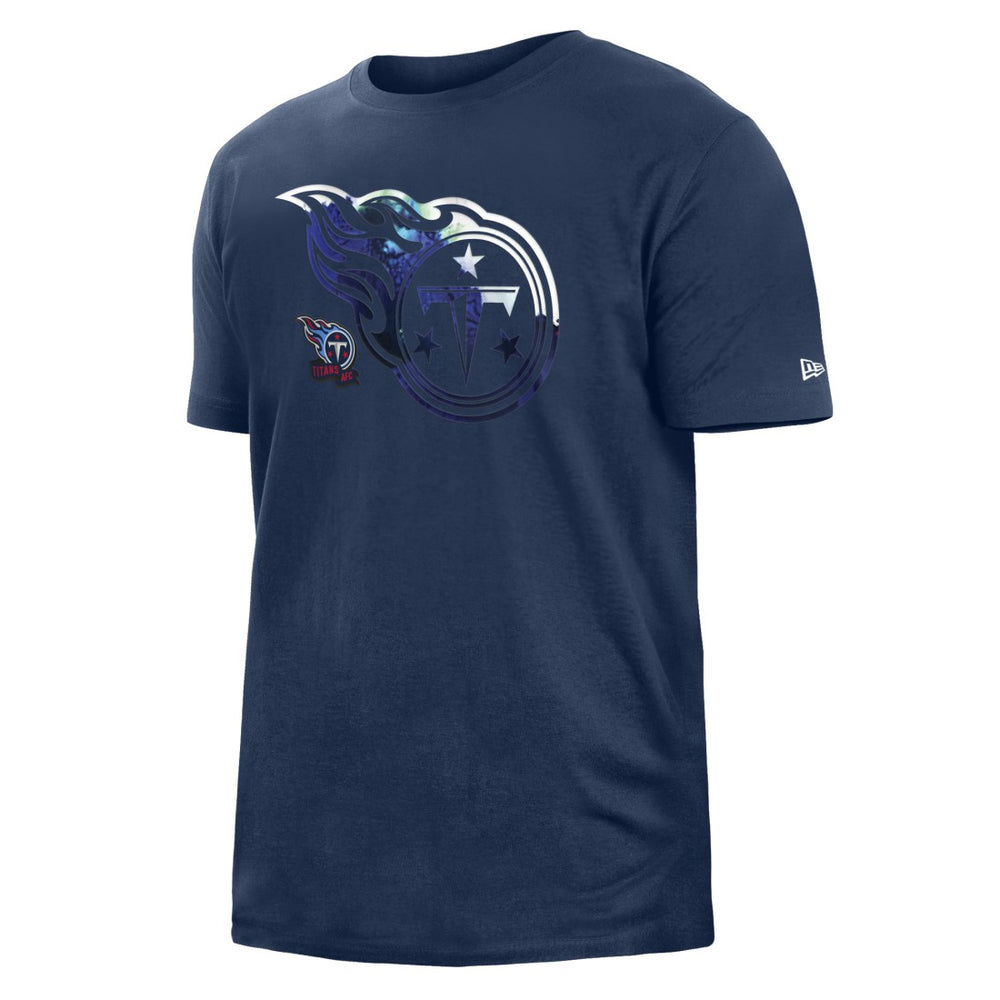 Tennessee Titans New Era 2022 Sideline Ink Dye T-Shirt Navy