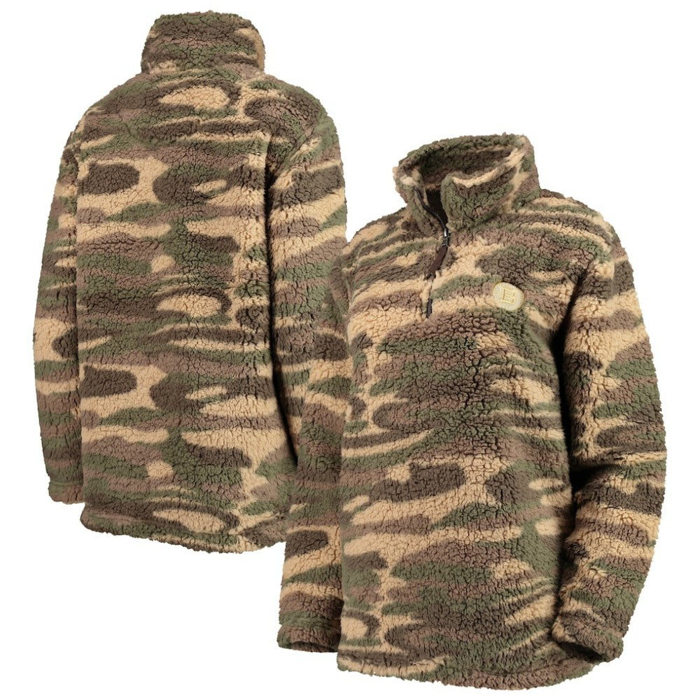 Boston Bruins G-III Sports by Carl Banks Women's Sherpa Quarter-Zip Jacket - Camo - NHL 4692598